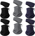 SATINIOR 12 Pcs Winter Neck Gaiters Fleece Neck Warmer Drawstring Thermal Face Scarf Ear Warmers Headband Head Wrap Ear Muff