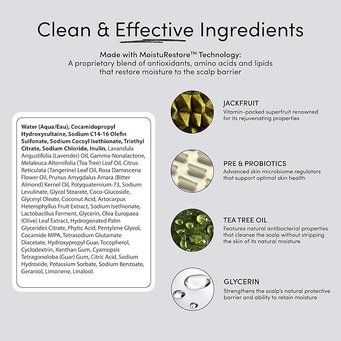 Jupiter Moisturizing Shampoo for Women and Men, Cleanses & Removes Scalp Buildup, Hydrating Shampoo that Strengthens Hair & Nourishes Dry Scalp, Color Safe, Vegan, Sulfate-Free, Paraben-Free