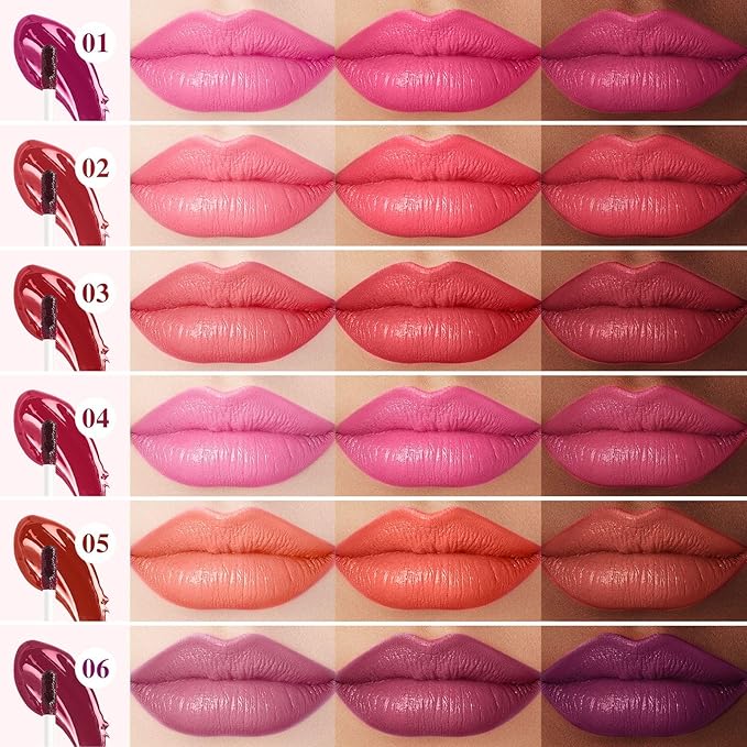 Lip Stain - Lip Stain Peel Off Long-Lasting with Matte Finish Waterproof & Transfer-Proof, Lip Liner Moisturizing & Nourishing Non-Stick Cup Highly Pigmented Color Lip Tint (06 Mauve)