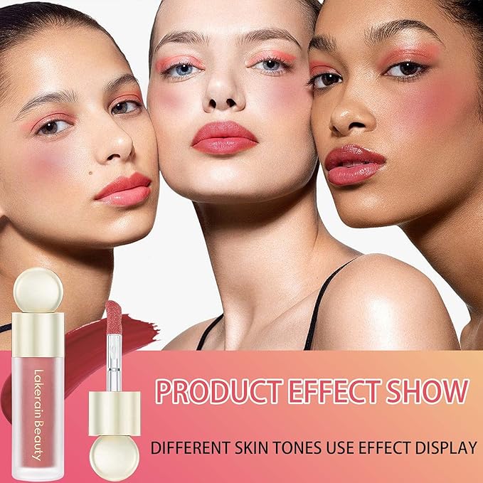 Liquid Blush,Natural Soft Cream Face Blush Matte Cheek Tint,Lightweight,Moisturizing,Waterproof,Long Lasting Face Blush Stick(4#)