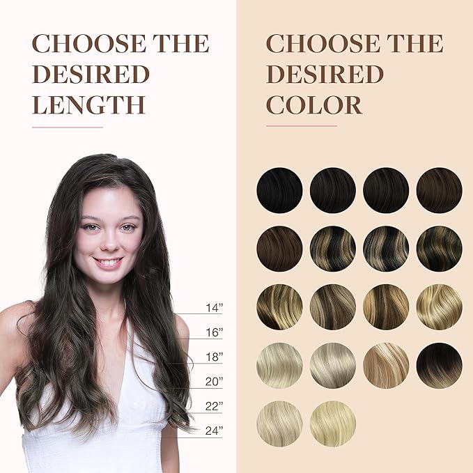 GOO GOO Clip in Hair Extensions Real Human Hair, Remy Human Hair Extensions Clip ins for Women, Natural Human Hair, 20inch 150g 7Pcs, 1C Mocha Brown