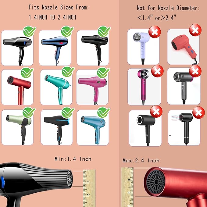 Hair Difuser Attachment Universal Diffuser Hair Dryer for 1.4-inch to 2.4-inch Blow Dryer, Hair Diffuser for Curly Hair and Natural Wavy Hair (Purple)