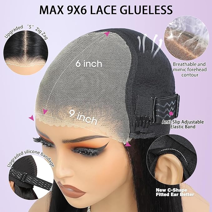 210% Density Lace Frontal Bob Wig Human Hair 12A Brazilian Virgin 9x6 Glueless Wigs Human Hair Pre Plucked Pre Cut HD Transparent Lace Wigs 14 Inch