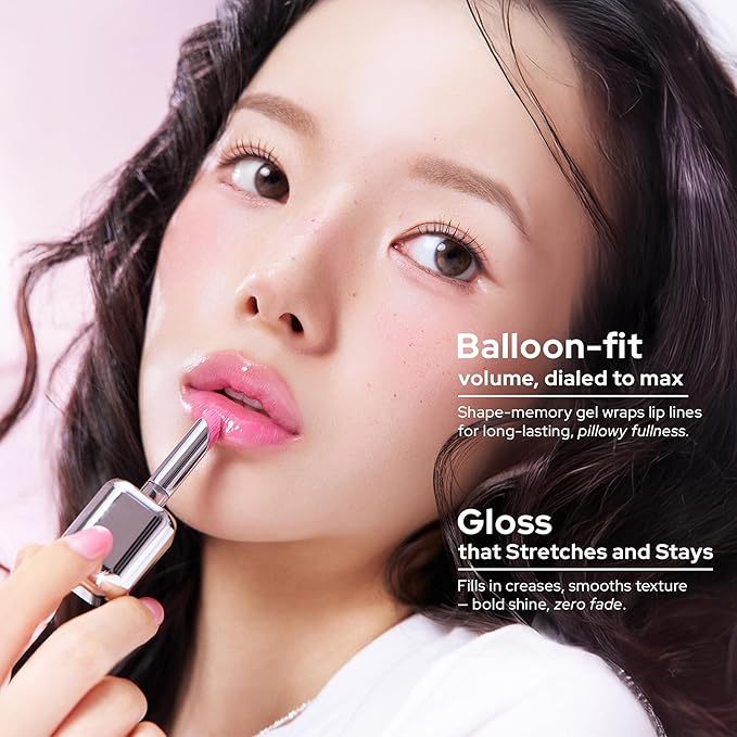 Unseen Balloon Tint, 6 Colors Set for All Skin Types. Buildable Color, Long Lasting Glossy Lip Stains, Lightweight Lip Gloss Make up 652-See-Through