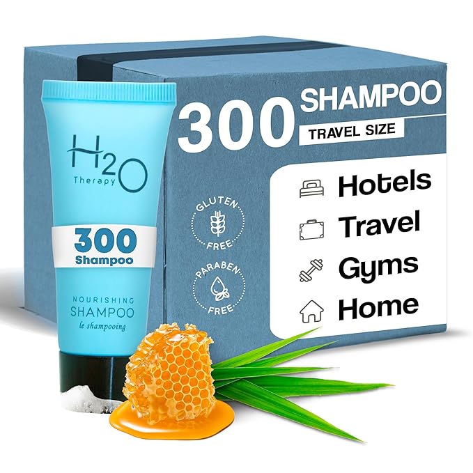 H2O Therapy Shampoo, Travel Size Hotel Hospitality, 0.85 oz (Case of 300)