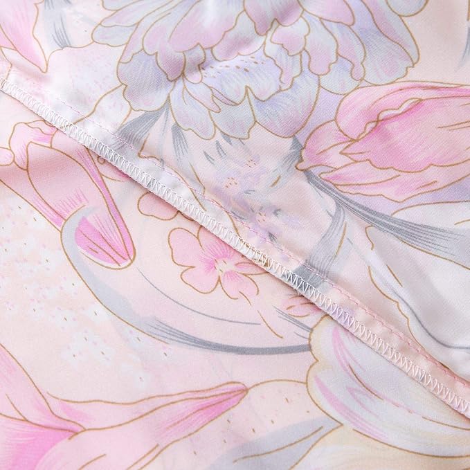 SLPBABY Silk Pillowcase for Hair and Skin with Hidden Zipper Print (Queen, Pattern15)