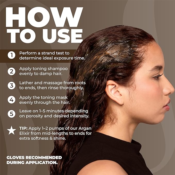 Naissant Glow Mocca Hair Toning Mask | Ultra High-Purity Pigments | Neutralizes Red&Orange Tones | For Brown&Mocha Hair | Hyaluronic Acid, Collagen &Biotin |Paraben, Ammonia &Sulfate Free | 10.1 Fl Oz