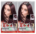 L'Oreal Paris Feria Multi-Faceted Shimmering Permanent Hair Color, Chocolate Cherry, Hair Dye Kit, Pack of 2