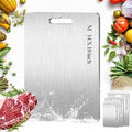 Titanium Cutting Board, 100% Pure Titanium Cutting Boards for Kitchen, Double Sided Food-Grade, Dishwasher Safe Chopping Board for Cutting Meat Vegetable Fruit (14"L x 10"W)