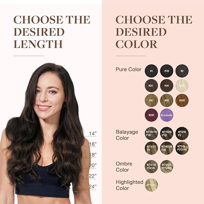 GOO GOO Clip in Hair Extensions Real Human Hair, Remy Human Hair Extensions Clip ins for Women, Natural Human Hair, 26inch 180g 7Pcs, #2A Light Brown