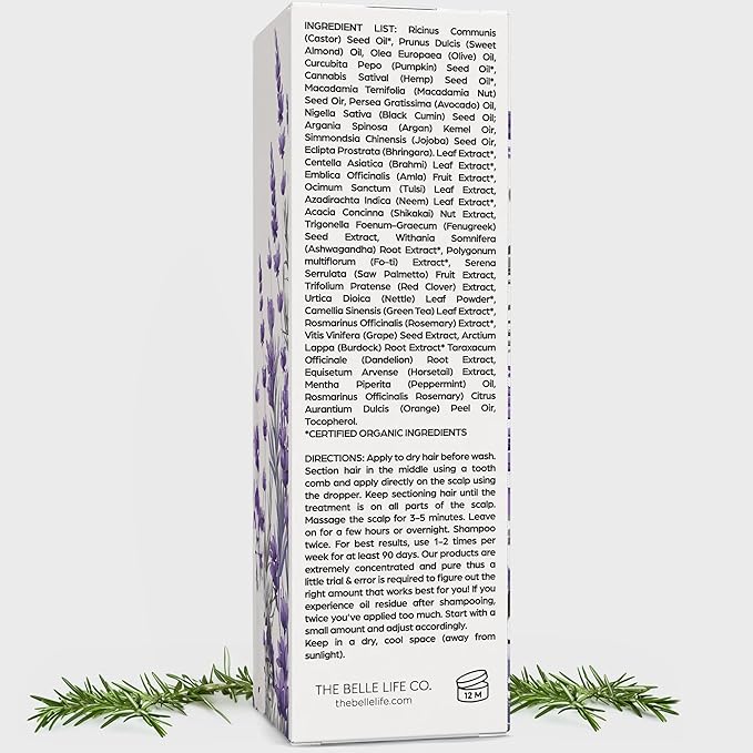 Sebastian Diaz Rosemary Hair Oil Scalp Treatment inspired by THE INNATE LIFE, 100ml 3.4 fl oz Nourishes and Supports Fuller-Looking Hair with Organic Rosemary Oil