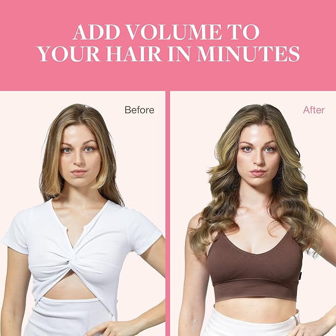 GOO GOO Clip in Hair Extensions Real Human Hair, Remy Human Hair Extensions Clip ins for Women, Natural Human Hair, 24inch 120g 7Pcs, 3/8/613 Balayage Walnut Brown to Ash Brown and Bleach Blonde
