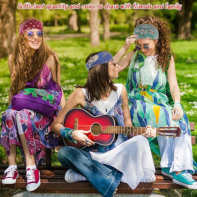 obeoby Headbands for Women, 8 Pack Boho Style Headbands Non Slip Fashion Wide Hairband Hair Wrap Hippie Clothes for Women
