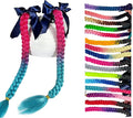 2PCS Helmet Pigtail Motorcycle Helmet Ponytail Bicycle Helmet Braids Hair Tails Used for Any Helmets/Suction Cup Reusable Design 2PCS(Helmet Not Included)
