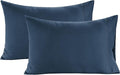 Lane Linen 100% Organic Cotton King Size Pillow Cases Set of 2 (20''x36'') Pillow Cases King Size Certified Organic Cotton Pillowcases Set of 2 Navy Blue
