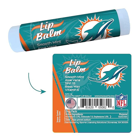 FANMATS 34698 Miami Dolphins Smooth Mint SPF 15 Lip Balm
