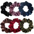 Hair Scrunchies, 6 Pcs Velvet Scrunchies for Women, Soft Hair Ties for Girls, No Damage Hair Scrunchy, Hair Styling Accessories, Gentle No-Slip Scrunchie, Ponytail Holder for Thick/Curly Hair