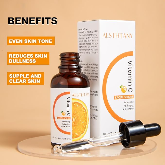 Hydrating Hyaluronic Acid Serum for Face with Vitamin C, Vitamin E | 30ml / 1.06 fl.oz | Daily Moisturizing Face Serum