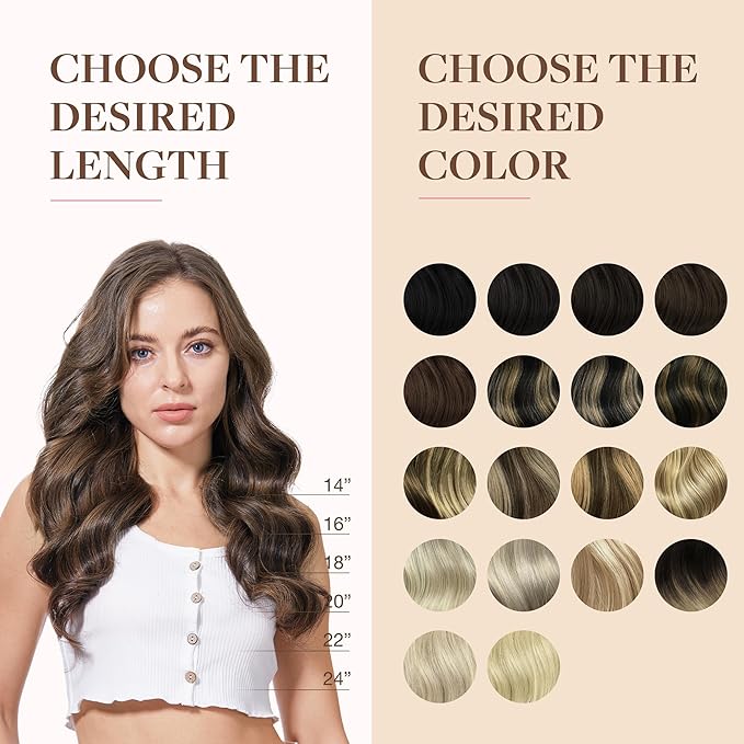 GOO GOO Clip in Hair Extensions Real Human Hair, Remy Human Hair Extensions Clip ins for Women, Natural Human Hair, 14inch 130g 9Pcs, 2/6/2 Balayage Dark Brown to Chestnut Brown