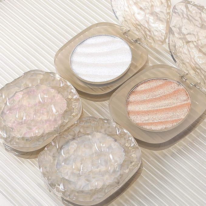 Boobeen Highlighter Makeup Palette, Long Lasting Glow Shimmer Illuminator Contour Powder for Face Radiant Glow