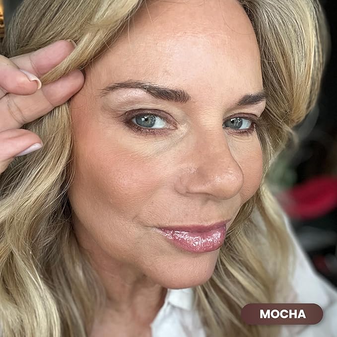 PrimeEyes Glide Eyeliner for Mature Women – Waterproof, Long-Stay and Mess-Proof – Gel Creme Texture, Discreet Sharpener and Effective Smudger (Mocha Shimmer)