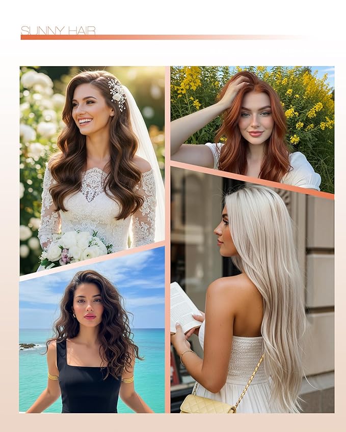 Sunny Hair Tape in Hair Extensions Real Human Hair Invisible Remy Hair Extensions Tape ins for Women Natural Black Ombre Dark Brown Balayage Ash Blonde 12 inch 20Pcs