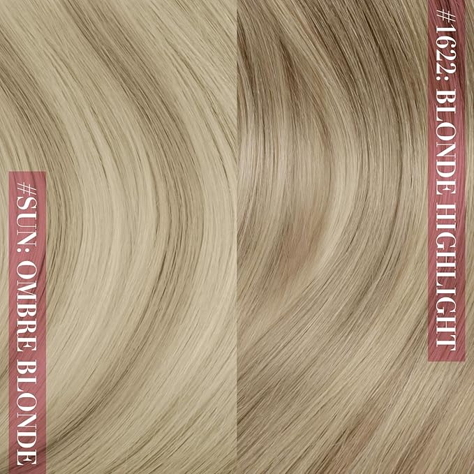 YoungSee Clip in Hair Extensions Real Human Hair Blonde Ombre Clip in Human Hair Extensions Ombre Ash Blonde Mix Platinum Blond Clip on Hair Extension for Women Dyable Remy Hair 120G 7pcs 18Inch