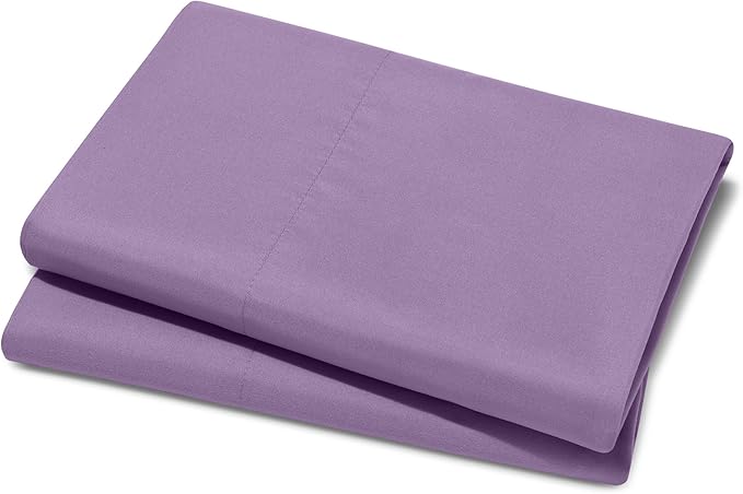 Bare Home Microfiber Pillow Cases - King 20x36 - Cooling Pillowcases - Double Brushed - Easy Care - Envelope Closure (King Pillowcase Set of 2, Lavender)
