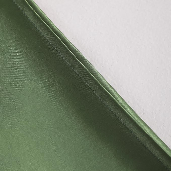 NTBAY 2 Pack Satin King Pillowcases for Hair and Skin, Luxurious and Silky Pillow Cases with Envelope Closure, 20x40 Inches, Olive Green