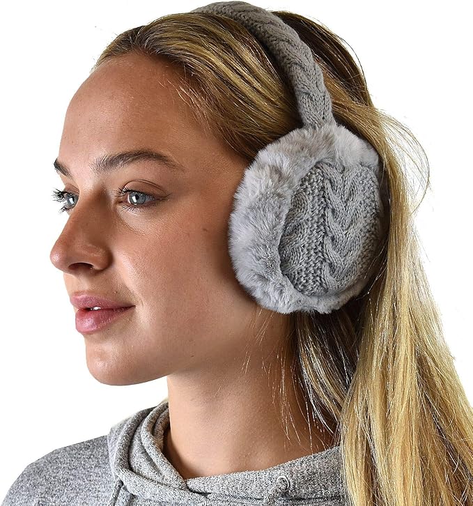 C.C Soft Winter Warm Adjustable Headband Ear Warmer Earmuffs