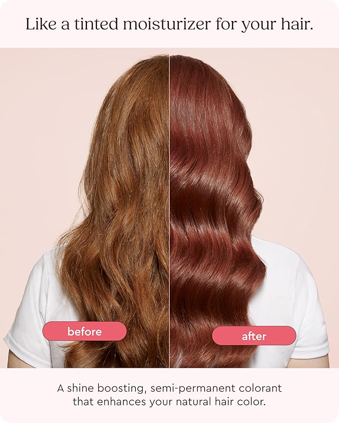 Glaze Supergloss Color Conditioning Gloss With Dispensing Pump – Hydrating Semi-Permanent Color Hair Gloss & Shine Boost – 6.4 Fl Oz - Vibrant Red - Glace Cherry