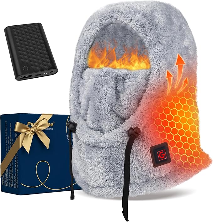 Heated Balaclava Cold Winter Gifts for Women Rechargeable 6000 mAh Battery Packs Warm Gift