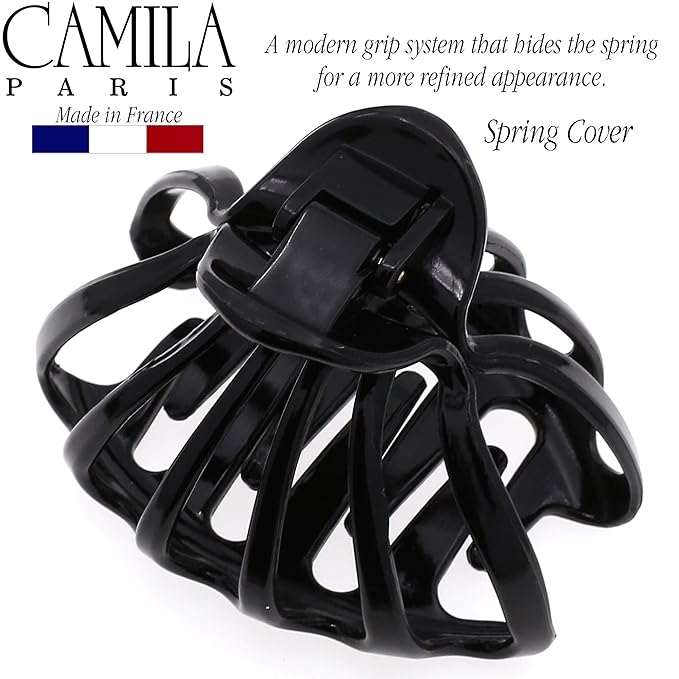 Camila Paris CP3050 French Octopus Hair Clip, Large Hair Clips for Thick Hair, Big Hair Claw Clip for Long Hair, Durable Girls Hair Clips for Women for Wavy Hair, Strong No-Slip Grip. Made in France