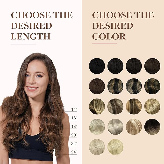 GOO GOO Clip in Hair Extensions Real Human Hair, Remy Human Hair Extensions Clip ins for Women, Natural Human Hair, 16inch 160g 9Pcs, #4A Chocolate Brown