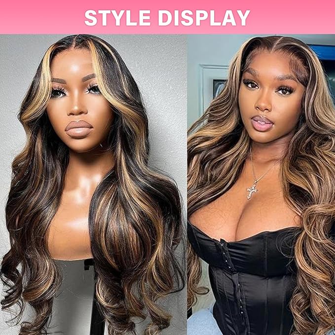 WOWANGEL 13x6 HD Lace Front Wigs Human Hair Body Wave Pre Plucked SKINLIKE 0.1mm Extremely Thin Real HD Lace Front Wigs 180% Density Glueless Human Hair Wigs for Women 28 Inch