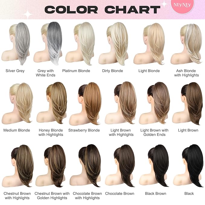 Ponytail Extension – 16” Claw Clip in Ponytail Hair Extensions Natural Soft Synthetic High Pony Tail Hairpieces for Women (Light Blonde, 16inch)