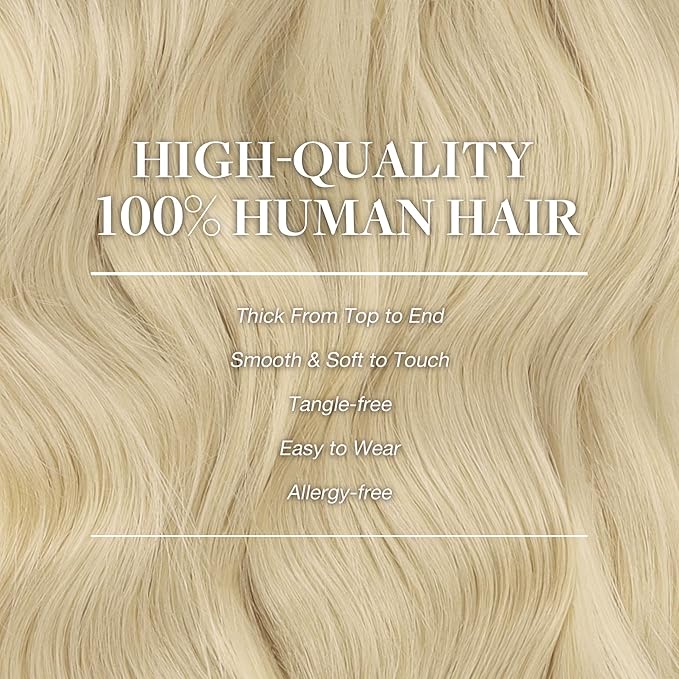GOO GOO Clip in Hair Extensions Real Human Hair, Remy Human Hair Extensions Clip ins for Women, Natural Human Hair, 18inch 120g 7Pcs, #O7/60F