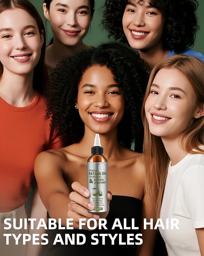 100% Natural Raw Batana Oil for Hair Growth, Dr Sebi Hair Growth Oil From Honduras, Thicker & Stronger Hair, Prevents Hair Loss, Eliminates Split Ends 4.23 Fl Oz (Pack of 2)