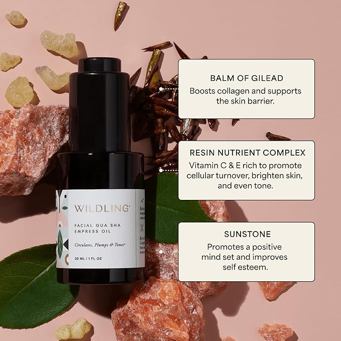 Wildling Empress Balm of Gilead Barrier Repair Face Oil Skin Serum I Lift, Plump, Tighten, Tone Skin I 100% Natural, Fragrance-Free, Organic, Dry Skin, All Skin Types