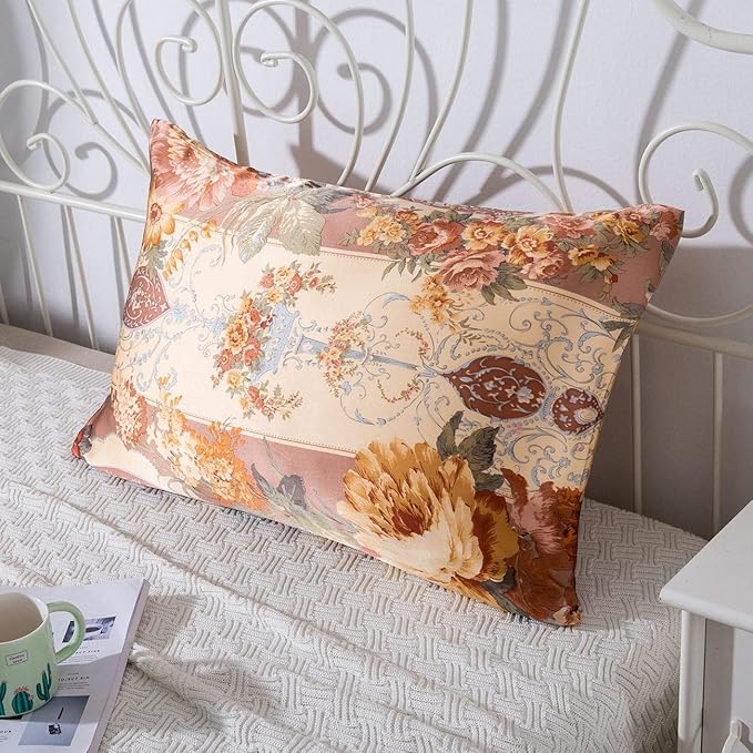 SLPBABY Silk Pillowcase for Hair and Skin with Hidden Zipper Print (Queen, Pattern18)