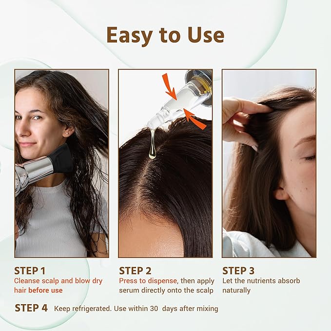 Exosomes for Hair Growth Serum with Hyaluronic Acid & Peptide | Scalp Serum for Hair Thickening, Strengthening, Soothing, Moisturizing & Encouraging Healthier Hair | 1 Set (8ml + 150mg)