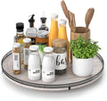 18" Lazy Susan Wood Turntable Organizer for Kitchen Decor, Farmhouse Round Wooden Lazy Susan Organization and Storage for Cabinet, Dining Table, Pantry, Bathroom, Countertop, Centerpiece, Home Decor