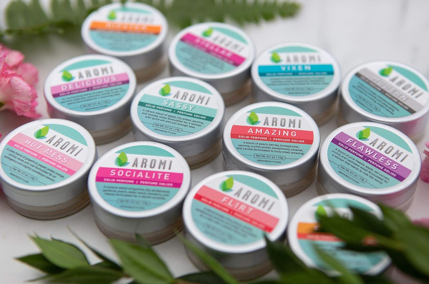 Aromi Solid Perfume | Vegan, Cruelty-free, Best Solid Perfume, Affordable Women's Gift, Travel-Sized, TSA-Approved, Indie Beauty, Artisan Scent, 0.5 oz, (Flawless)