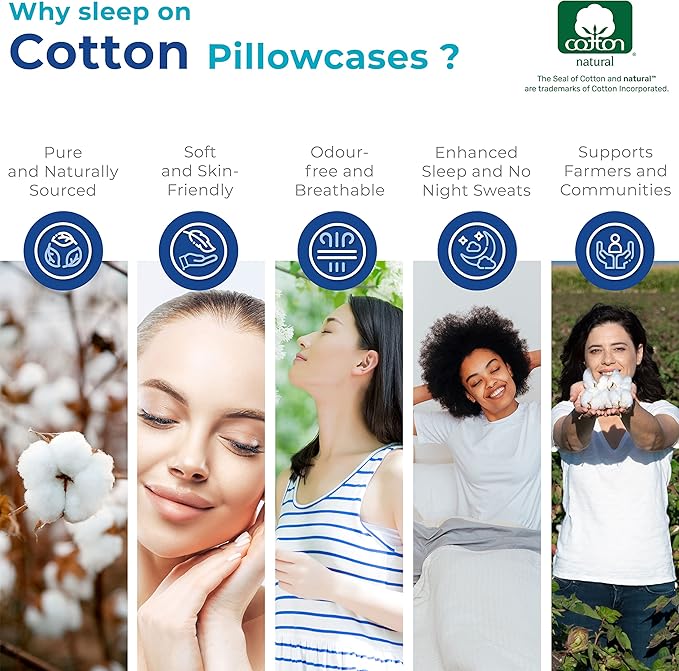 THREAD SPREAD 100% Egyptian Cotton Pillow Cases - 1000 Thread Count Pillow Cases Queen/Standard Size Set of 2, Soft, Breathable Extra Long Staple Sateen Weave Cotton Pillow Covers for Bed - Red