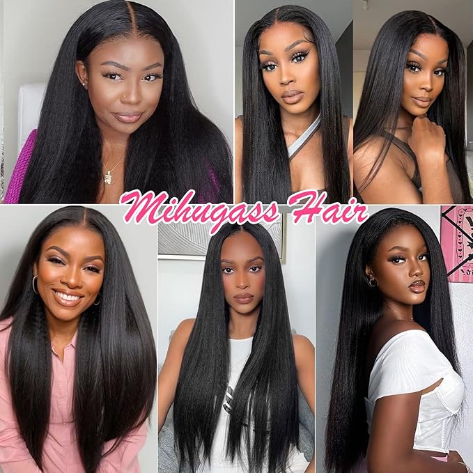 12 Inch Yaki-Straight Clip ins Real Human Hair Affordable Yaki Straight Clip in Human Hair Extensions Brazilian Virgin Hair clip on Hair 18Clips Per Set 120G