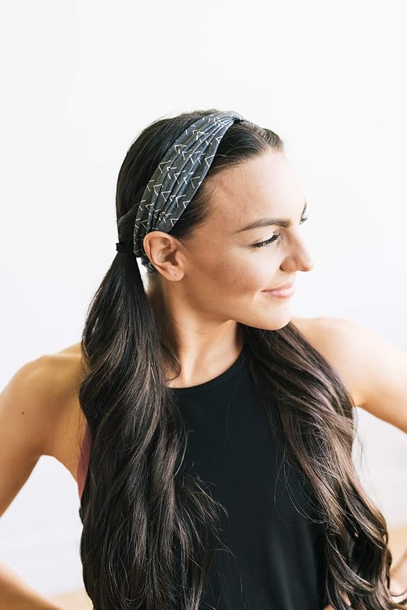 Maven Thread 4" Wide Workout Headbands for Women (2 Pack) – Non-Slip Sweatbands for Gym, Running & Yoga