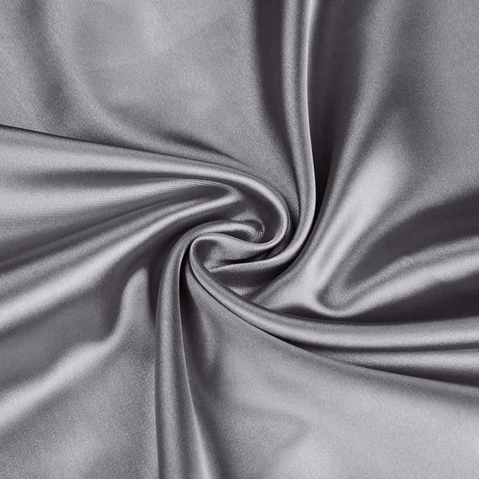 BEDELITE Satin Body Pillow Cover, Super Soft and Cooling Body Pillow Pillowcase for Hair and Skin, Breathable Silky Full Long Pillowcase Cover(20"x54", Dark Grey)