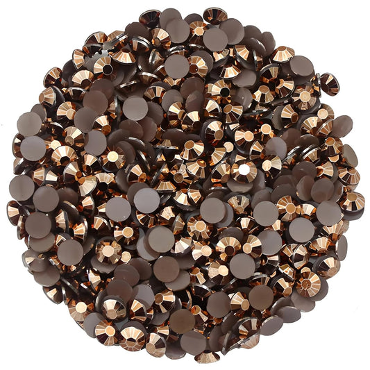 1440 Pcs SS20 5mm Flatback Rhinestones for Nails Art Crafts Glitter Round Shine Gems AB Crystals DIY Clothes Shoes （Bronze AB）