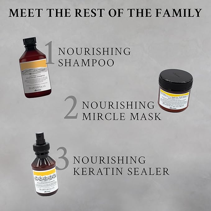 Davines Naturaltech NOURISHING Vegetarian Miracle Conditioner, Moisturize And Hydrate Brittle And Unstructured Hair, Add Softeness While Brightening, 8.84 oz.