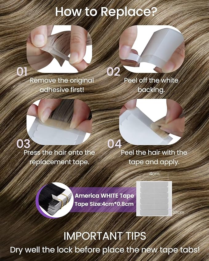 LaaVoo Tape in Hair Extensions Real Human Hair Tape in Extensions Balayage Dark Brown Mix Caramel Blonde Human Hair Extensions Tape in Seamless 12 Inch 20pcs 30g